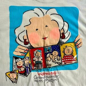 Vintage NWOT Chuckles Grandmother Grandma Single Stitch Graphic Shirt XL